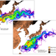 Sanchi oil spill modeling, early February, 2018. (Image: National Oceanography Center)